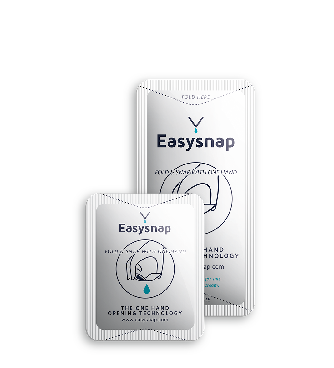 size dimension Easysnap single dose packaging
