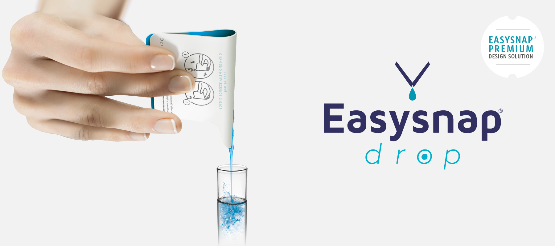 Easysnap Drop • One Hand Technology with Drop Dispenser