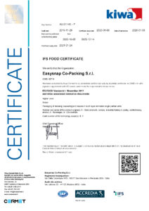 IFS CERTIFICATE Easysnap