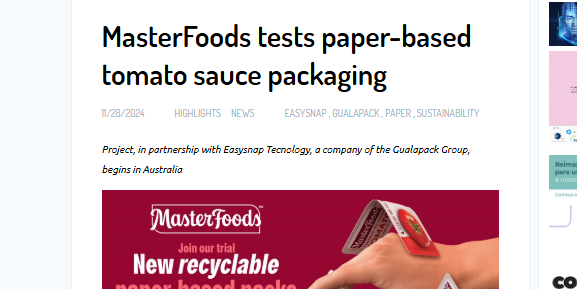 Emballage Marca Masterfoods Easysnap Technology