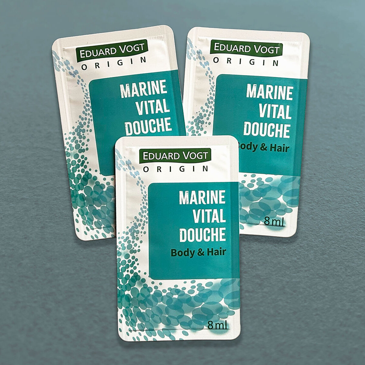 Eduard Vogt Shower Gel In single dose easy opening packaging