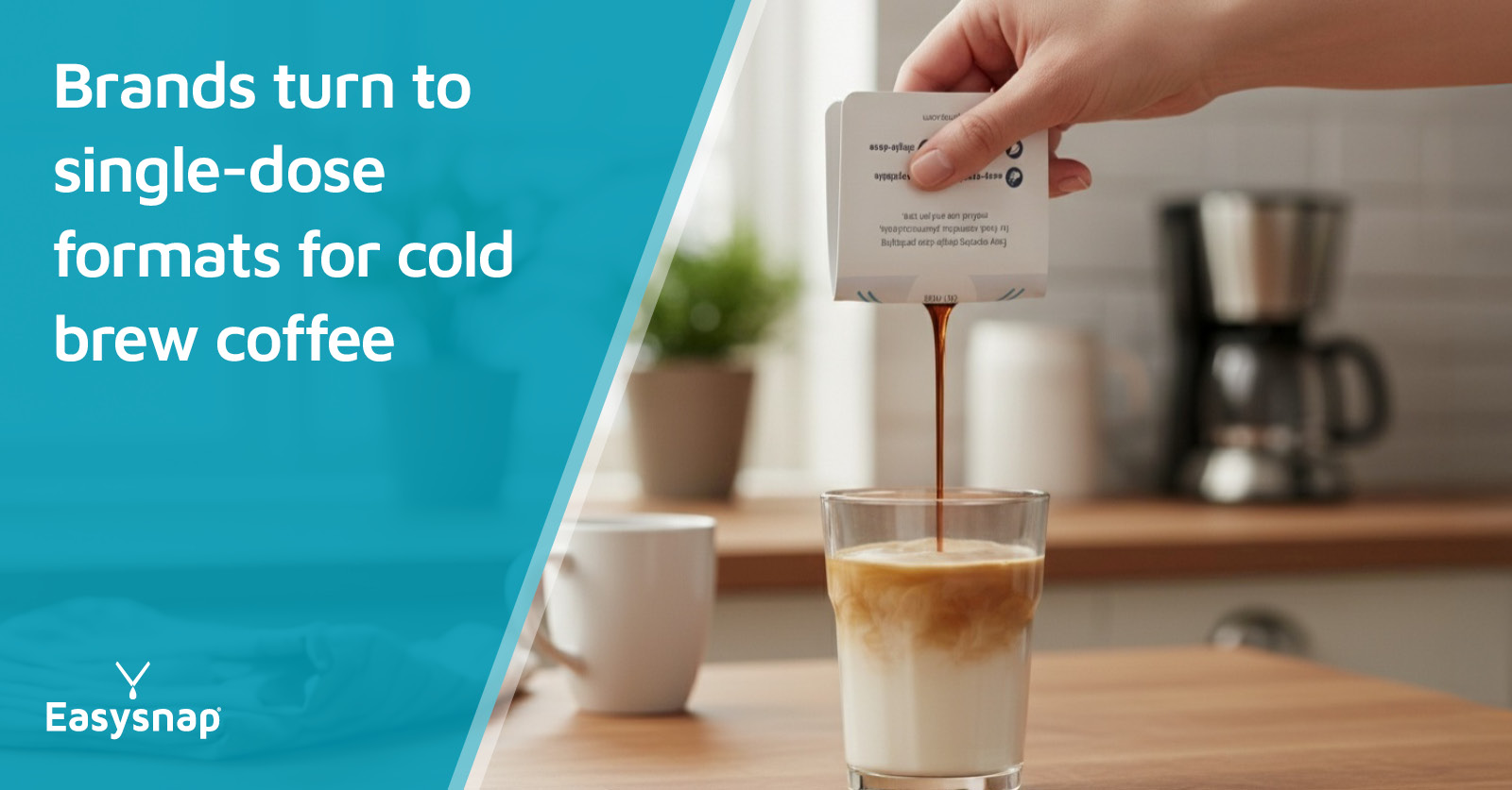 Cold brew coffee easysnap single serve easy opening pack